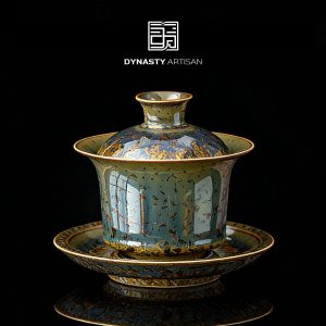 Golden Jade Crystalline Porcelain Gaiwan (175ml)