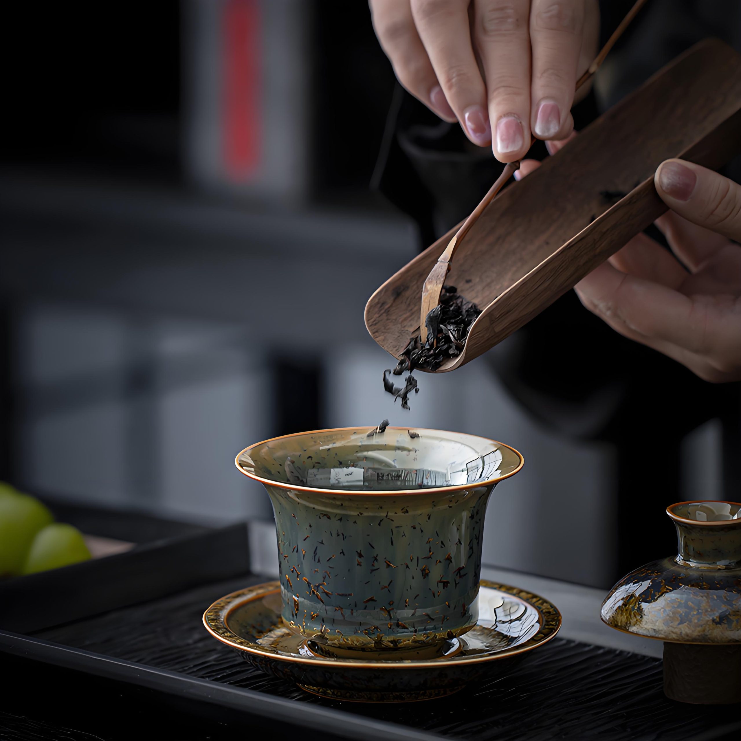Golden Jade Crystalline Porcelain Gaiwan (175ml) - Image 4