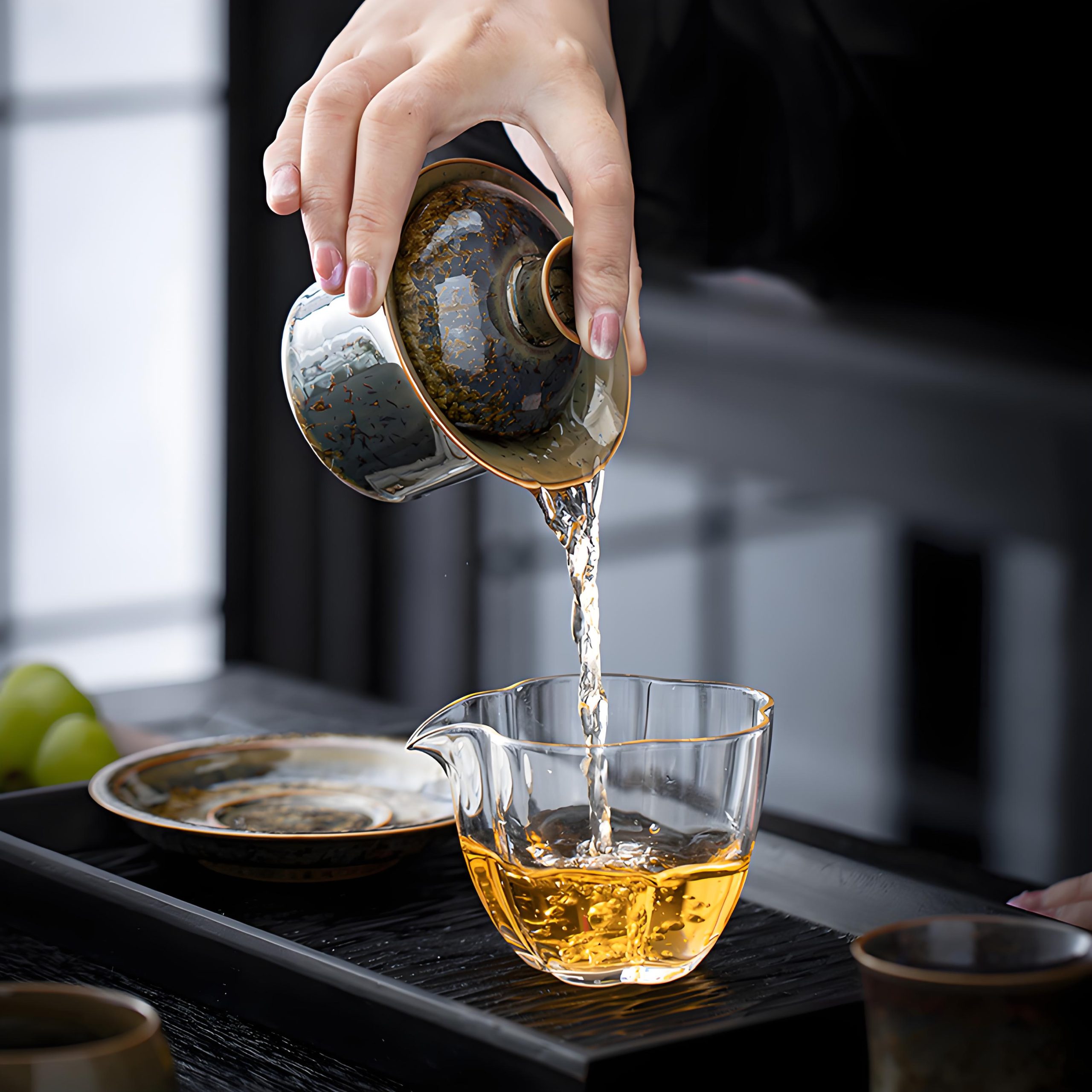 Golden Jade Crystalline Porcelain Gaiwan (175ml) - Image 5