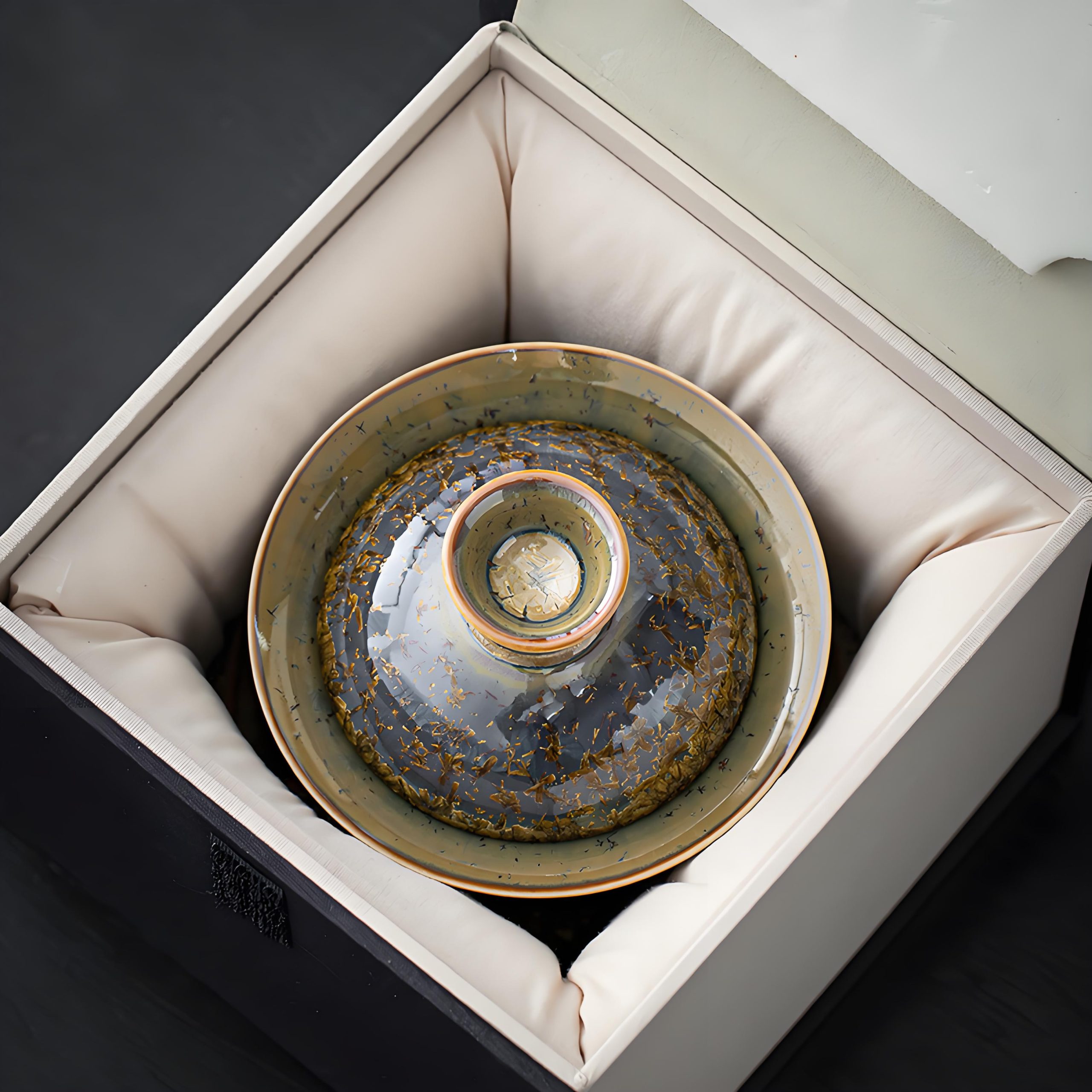 Golden Jade Crystalline Porcelain Gaiwan (175ml) - Image 11