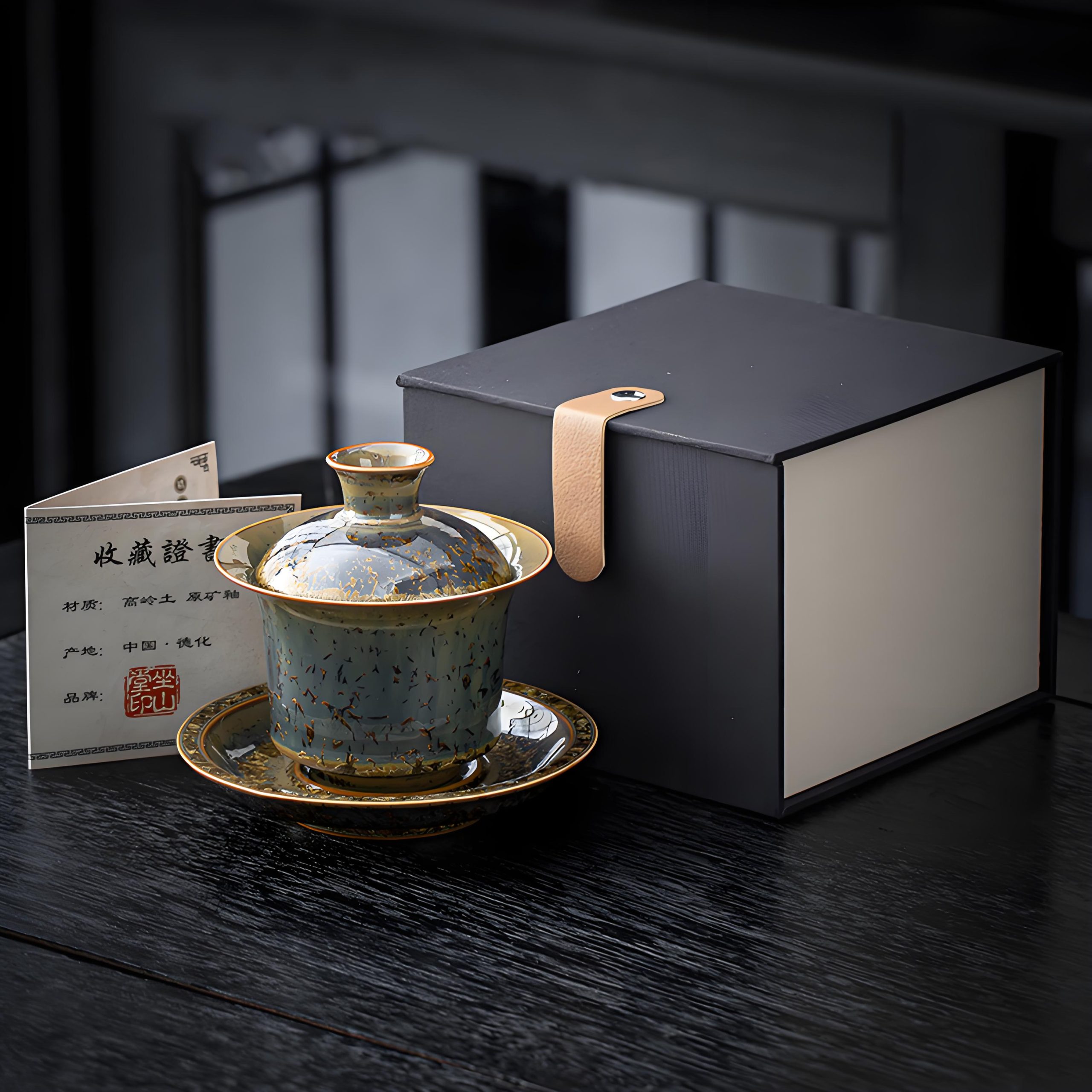 Golden Jade Crystalline Porcelain Gaiwan (175ml) - Image 12