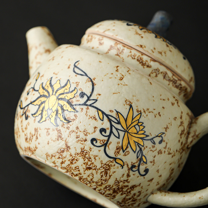Iron-Rust Glaze Porcelain Teapot (240ml) - Image 8