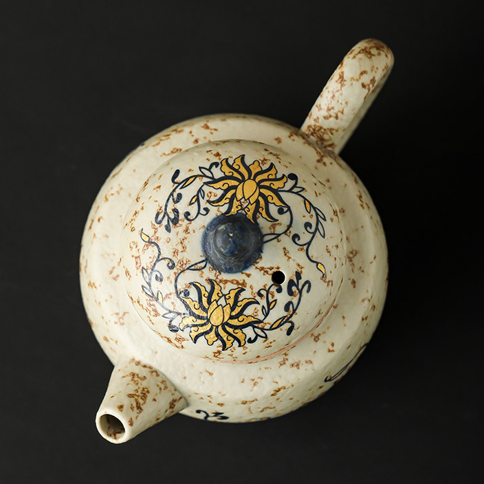 Iron-Rust Glaze Porcelain Teapot (240ml) - Image 9