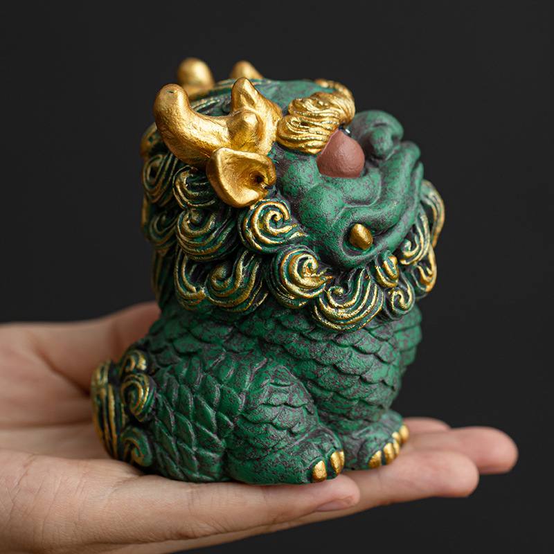 Qilin Dragon Tea Pet Incense Holder - Image 4