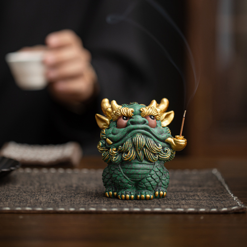 Qilin Dragon Tea Pet Incense Holder - Image 5