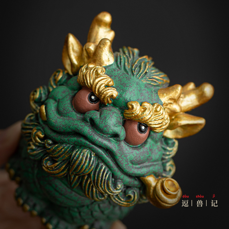 Qilin Dragon Tea Pet Incense Holder - Image 6