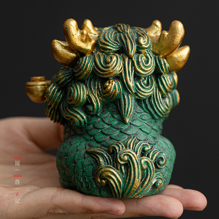 Qilin Dragon Tea Pet Incense Holder - Image 7