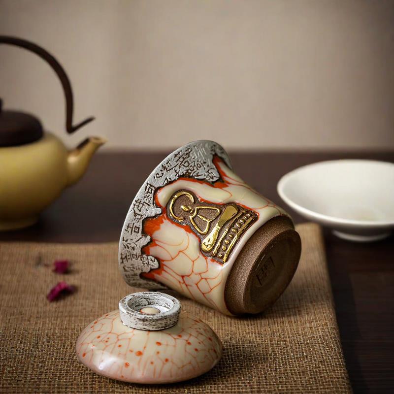 Hand-Gilded Formless Buddha Gaiwan (150ml) - Image 3