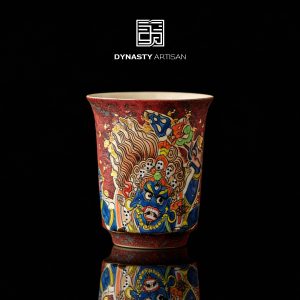 Plant Ash Glaze Tangka-Painted Porcelain Tea Cup (60ml)