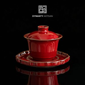 Lang Kiln Red Porcelain Gaiwan (150ml)