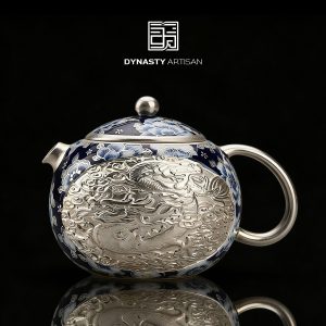 Silver Inlaid Porcelain Teapot (230ml)