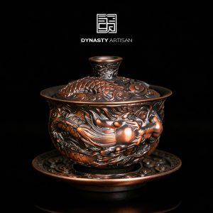 Purple Clay Carved Dragon Gaiwan (245ml)