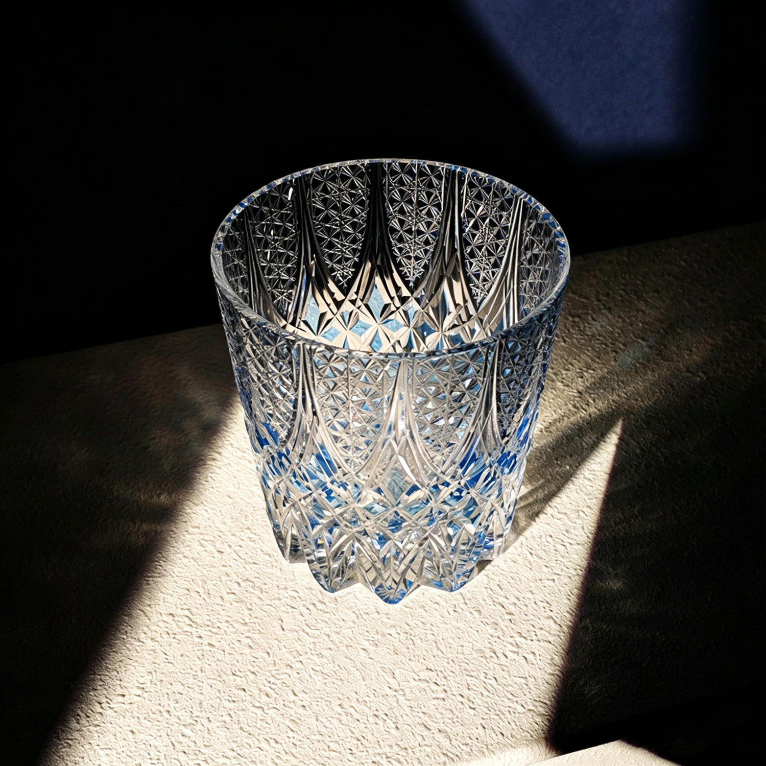 Handcrafted Japanese Edo Kiriko crystal glass for spirit tasting