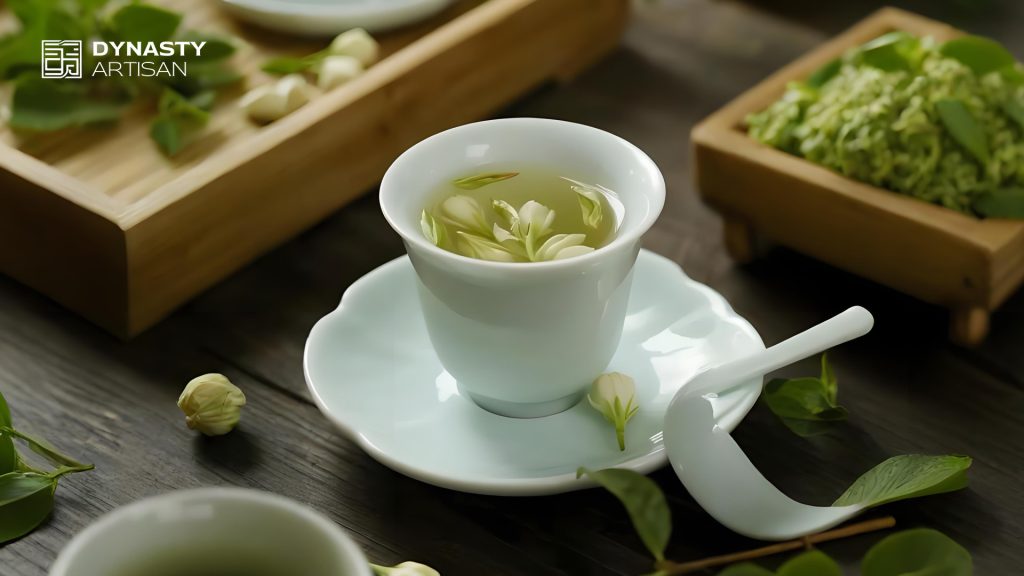 Jasmine Tea Benefits Caffeine How to brew 02 Dynasty Artisan