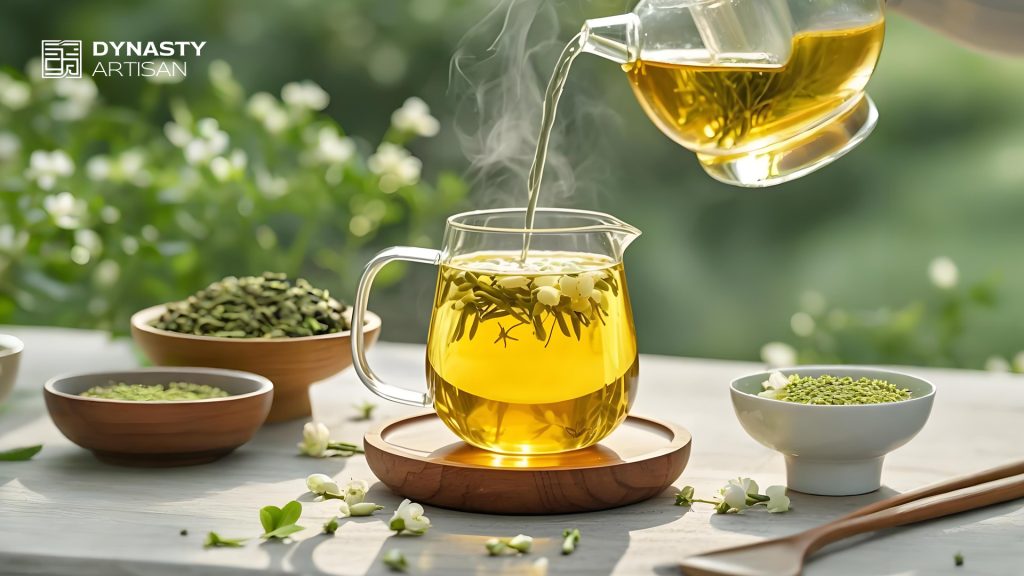 Jasmine Tea Benefits Caffeine How to brew 03 Dynasty Artisan