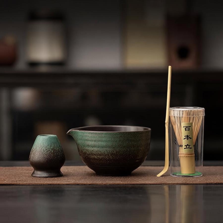 Kiln Green Matcha Bowl Set - Image 5