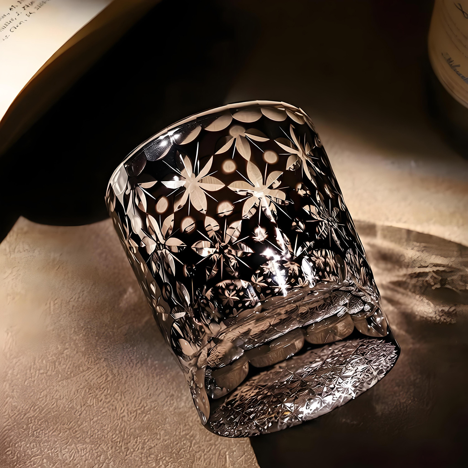 Premium weighted Windsor rocks glass for luxury home bar decor