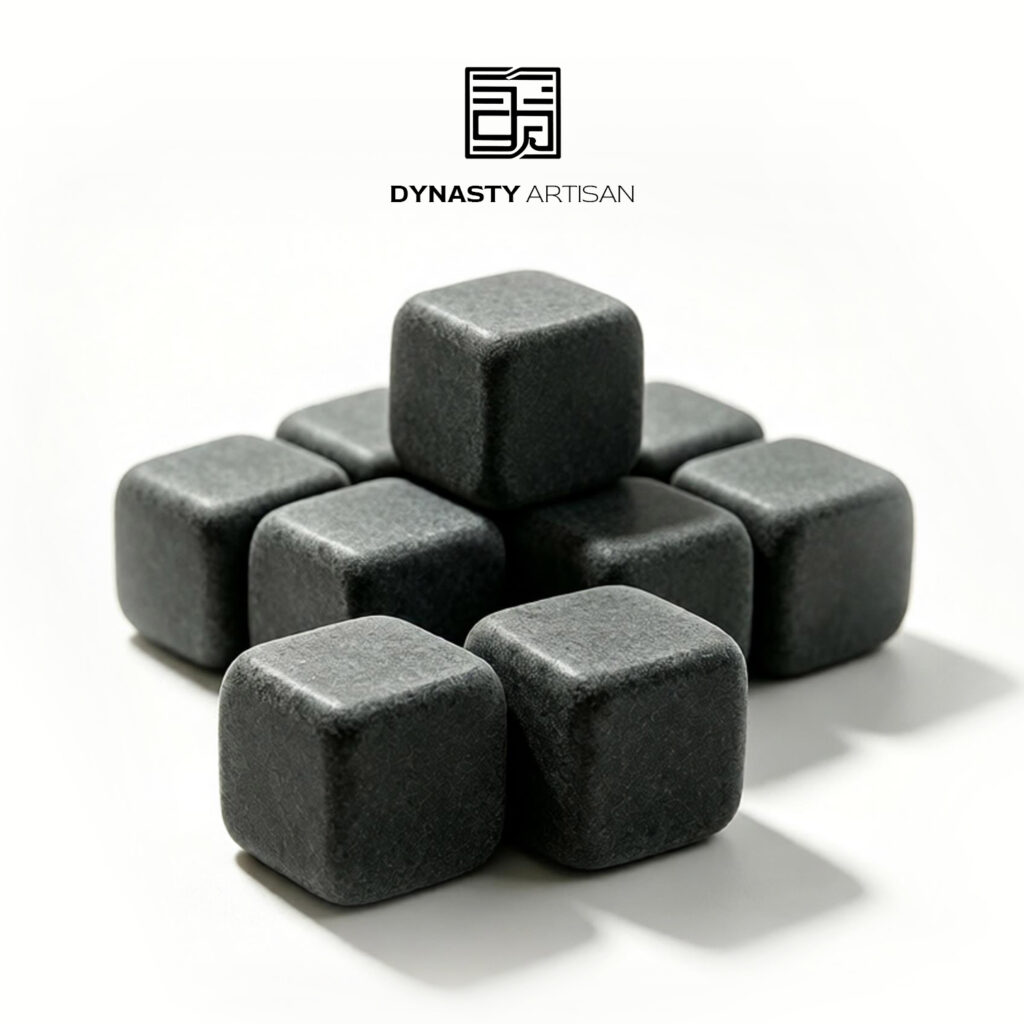 Black Marble Whiskey Stones - Dynasty Artisan