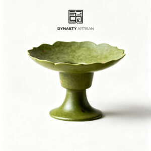 Dynasty Artisan green lotus ceramic incense holder inserting stick incense