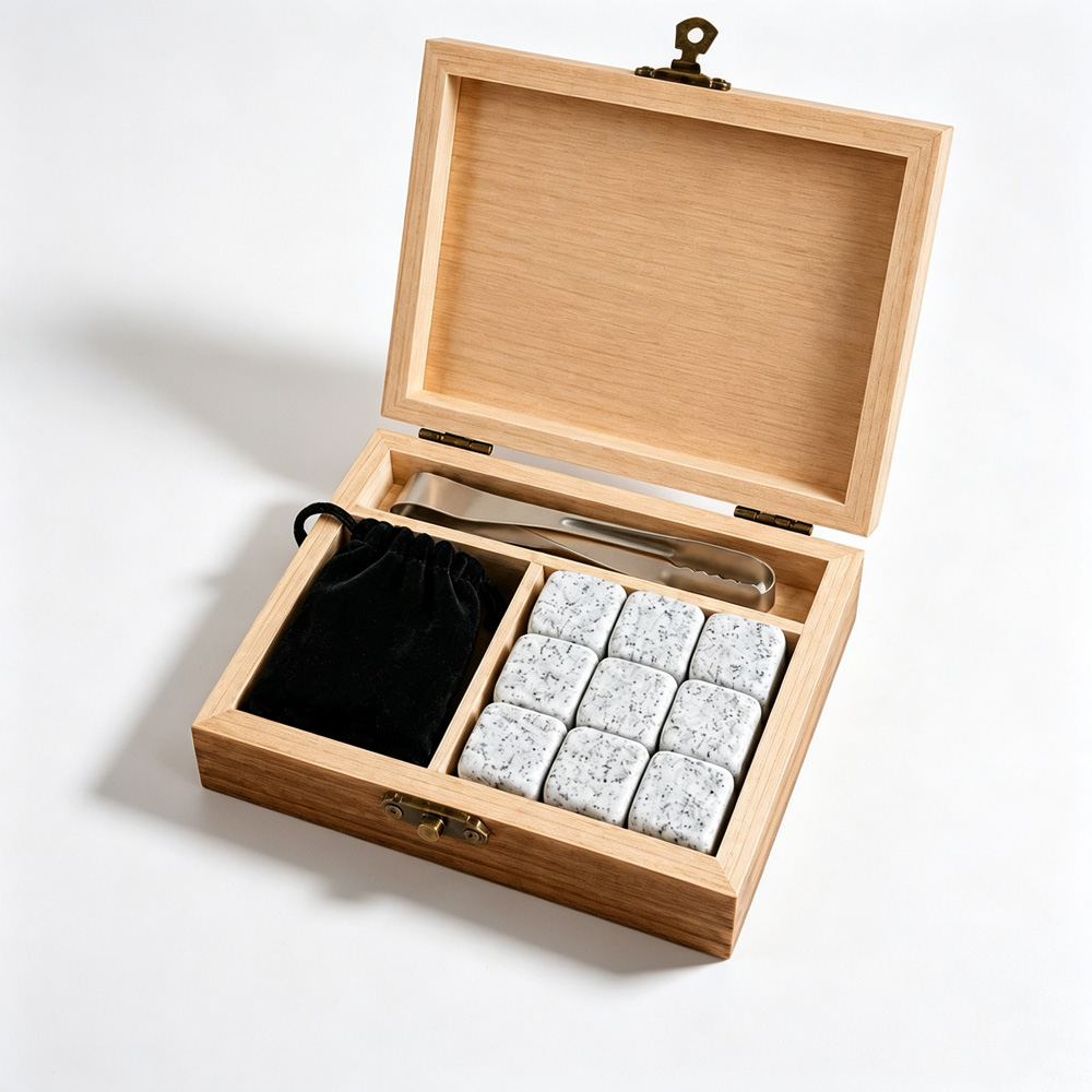 Luxury reusable whiskey stone gift set for spirit lovers